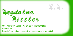 magdolna mittler business card